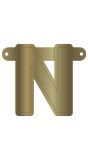 Banner letter N metallic goud