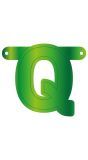 Banner letter Q lime groen