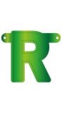 Banner letter R lime groen