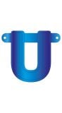 Banner letter U blauw