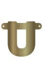 Banner letter U metallic goud