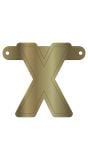 Banner letter x metallic goud