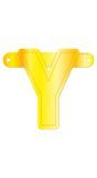 Banner letter Y geel