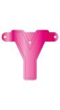 Banner letter Y magenta