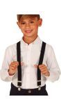 Basic zwarte bretels kind