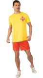 Baywatch Lifeguard Kostuum Geel Rood