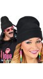 Beanie Carnaval Muts Zwart Dames Mannen