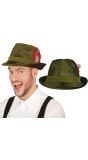Beierse Oktoberfest Hoed Fluweel Groen