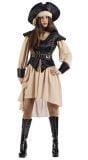 Beige piratenpak vrouw