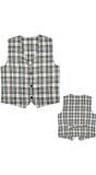 Beige tartan vest