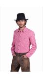 Bierfeest Blouse Rood Wit Geruit Heren