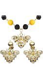 Bijen ketting en oorbellen