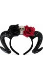 Black Sheep Tiara Zwart Ramshoorns Roos Halloween