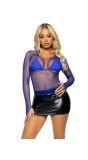Blauw Visnet Shirt Dames