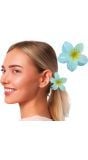 Blauwe Bloem Haarclip