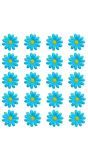 Blauwe Bloemen Decoratieset 20 Stuks