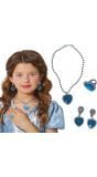Blauwe Hart Prinses Sieradenset