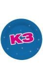 Blauwe K3 feestbordjes 8 stuks