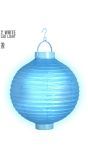 Blauwe lampion met 2 witte LED lichten