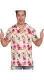 Bloemenprint Hawaïshirt in Zachtroze Tint