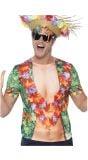 Blote borst tropisch hawaii t shirt