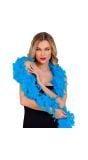 Boa azuurblauw luxe veren