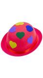 Bolhoed Roze met Hartjes