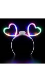 Bride to Be Tiara Glowing hearts Wit met LED Verlichting