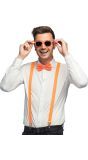 Bril Vlinderstrik Bretels setje neon oranje