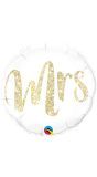 Bruiloft Mrs. witte folieballon
