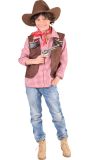 Bruin cowboy vest jongens/meisjes