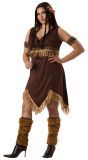 Bruin indianen jurkje plus size