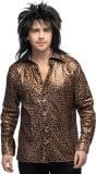 Bruin Luipaard Shirt Heren Glimmend