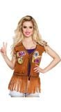 Bruin Peace Hippie Gilet Dames