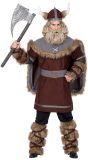 Bruin viking kostuum mannen