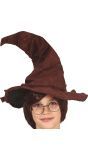 Bruine Harry Potter tovernaarshoed kind