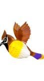 Bruine vogel honingraat