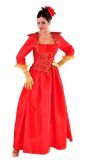 Carnaval markiezin jurk rood vrouwen