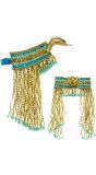 Cleopatra hoofdband goud blauw