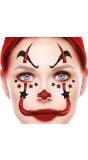 Clown glitter gezicht decoratie