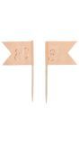 Cocktail prikkers 36 stuks lush blush 80 jaar