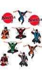 Coole Ninja Stickervellen 4 st.