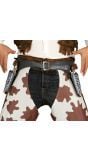 Cowboy Dubbele Pistool Holsterset