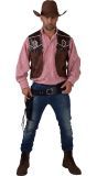 Cowboy vest bruin heren