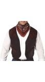 Cowboy vest bruin nep leer