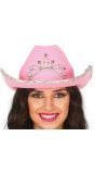 Cowboyhoed Bachelor Party Roze Diamantjes