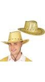 Cowboyhoed Goud Pailletten
