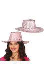 Cowboyhoed Roze Pailletten
