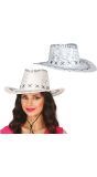 Cowboyhoed Zilver Pailletten