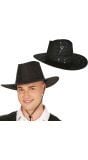Cowboyhoed Zwart Pailletten